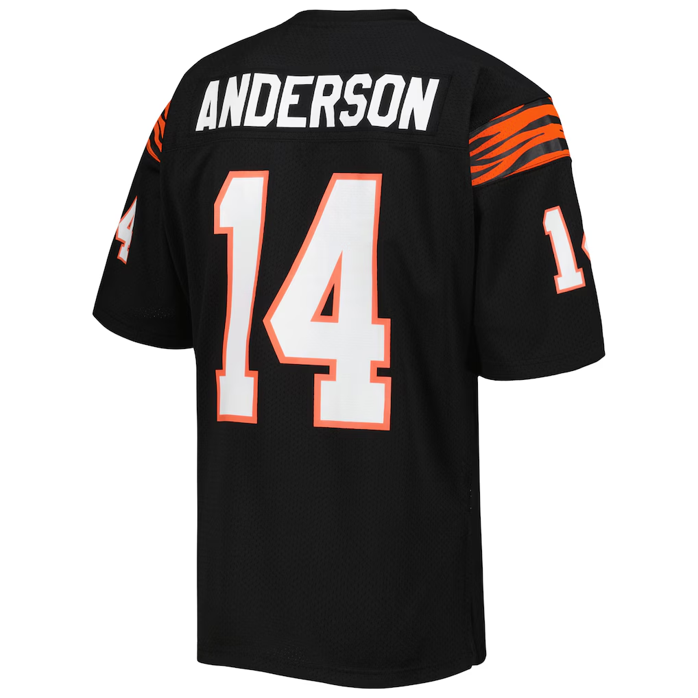 My Store C.Bengals 1981 #14 Ken Anderson Mitchell & Ness Black Authentic Throwback Retired Player Stitched Jerseys