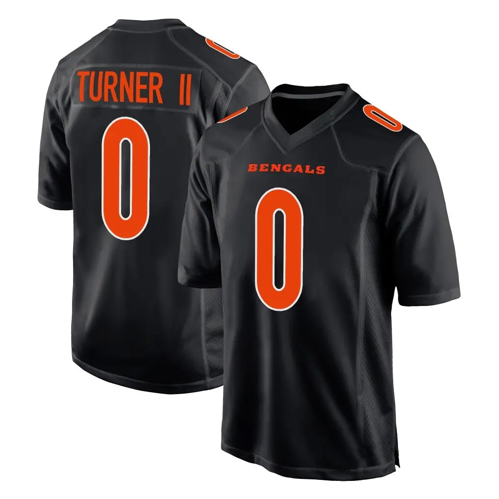 My Store C.Bengals #0 DJ Turner II Player Black Fashion Game Stitched Jerseys