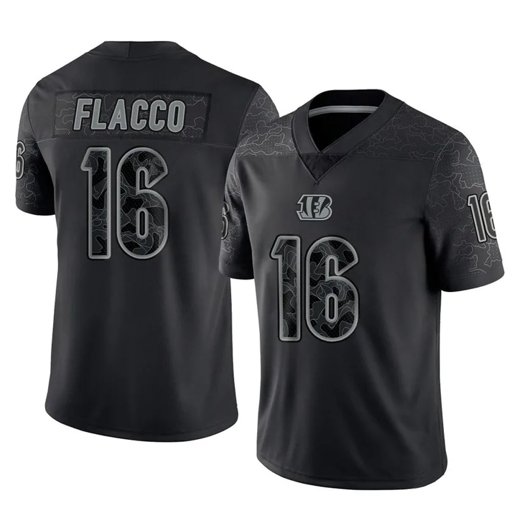 My Store C.Bengals #16 Joe Flacco Player Black Reflective Limited Game Stitched Jerseys