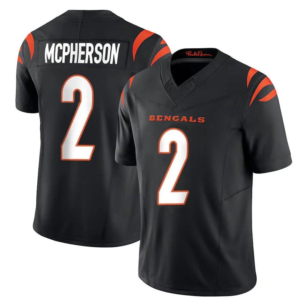 My Store C.Bengals #2 Evan McPherson Player Black Vapor F.U.S.E. Limited Home Game Stitched Jerseys