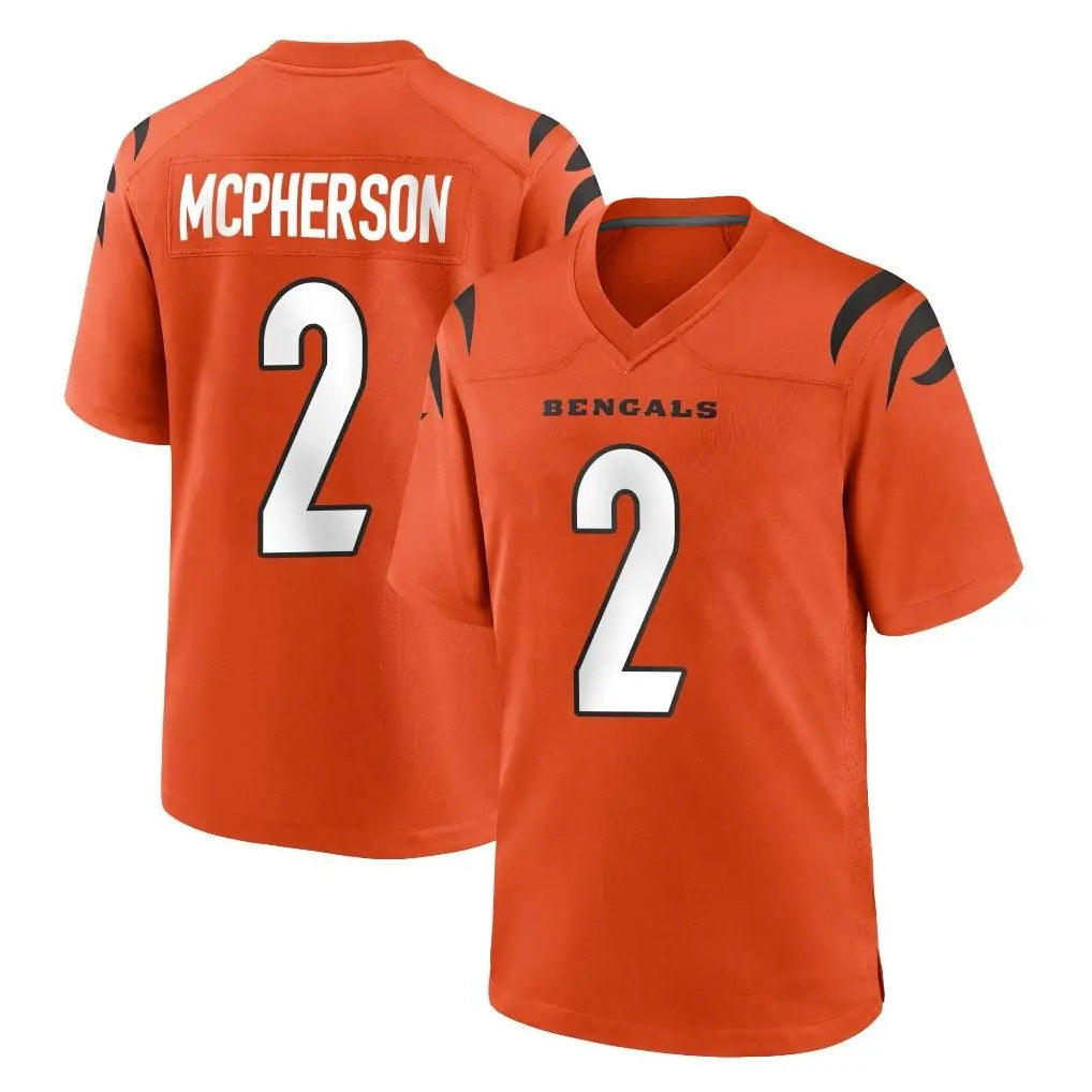 My Store C.Bengals #2 Evan McPherson Player Orange Home Game Stitched Jerseys