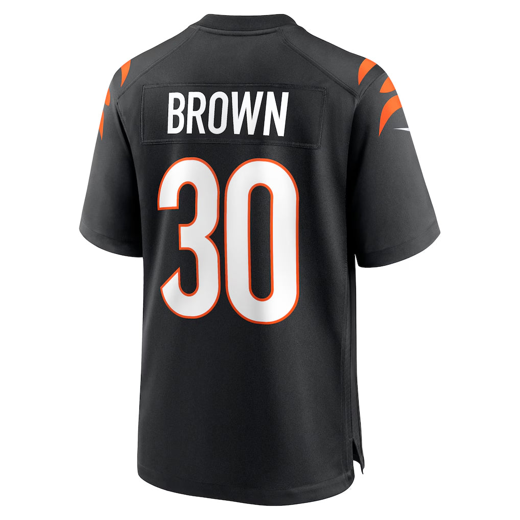 My Store C.Bengals #30 Chase Brown Player Black Home Game  Stitched Jerseys