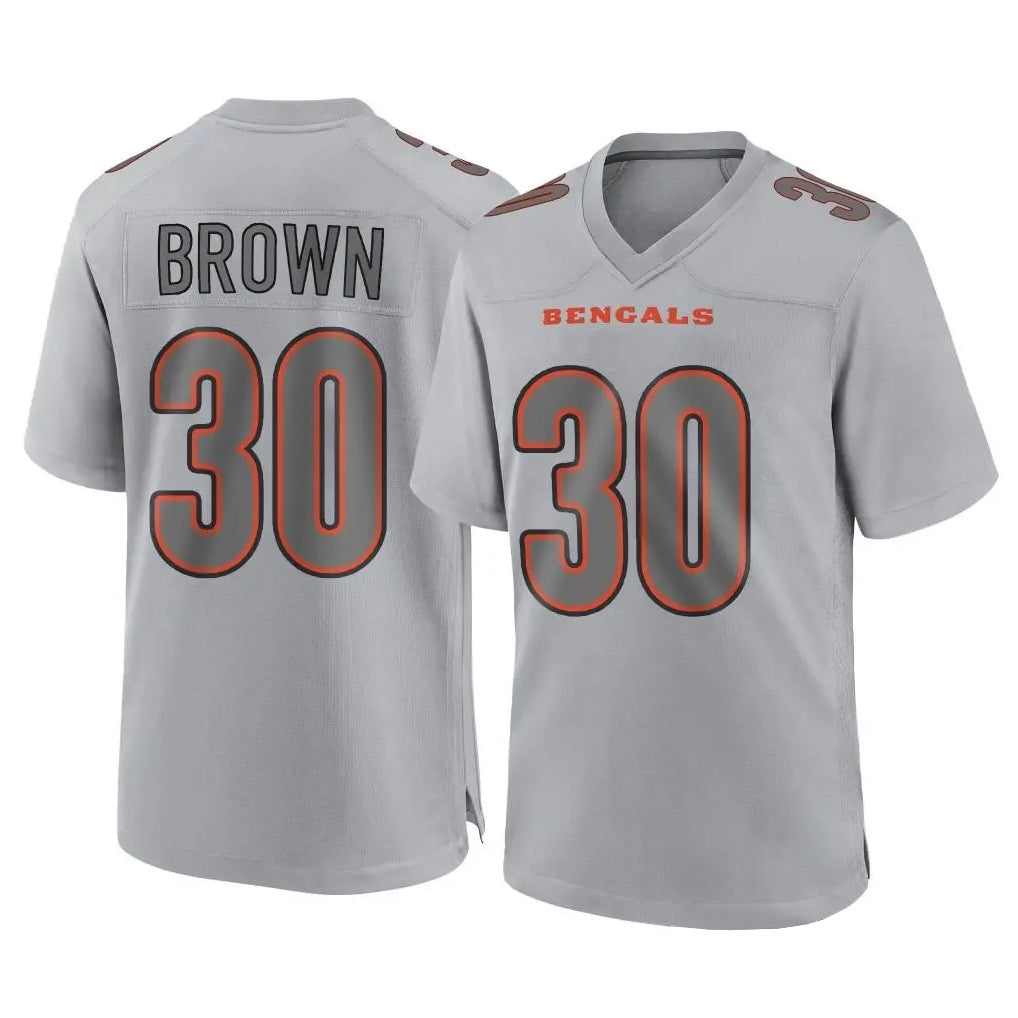 My Store C.Bengals #30 Chase Brown Player Gray Atmosphere Fashion Game Stitched Jerseys
