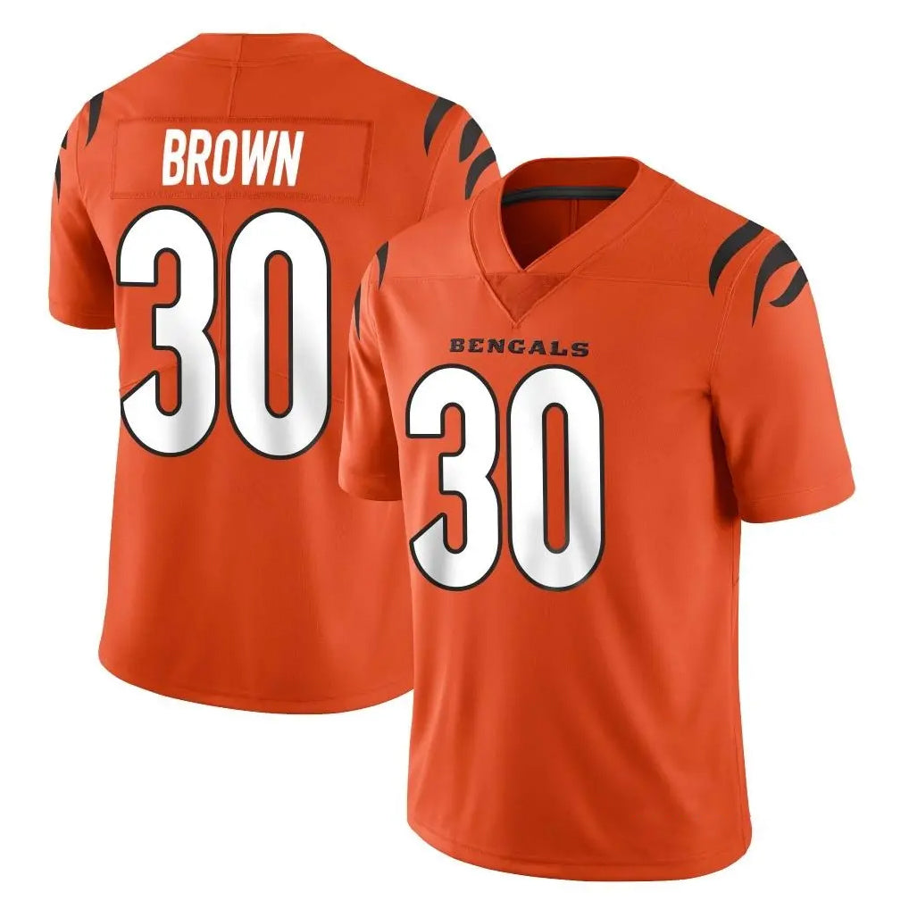 My Store C.Bengals #30 Chase Brown Player Orange Vapor Untouchable Limited Home Game Stitched Jerseys