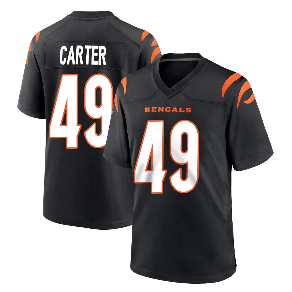 My Store C.Bengals #49 Barrett Carter Player Black Home Game Stitched Jerseys