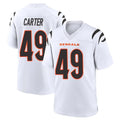 My Store C.Bengals #49 Barrett Carter Player White Home Game Stitched Jerseys