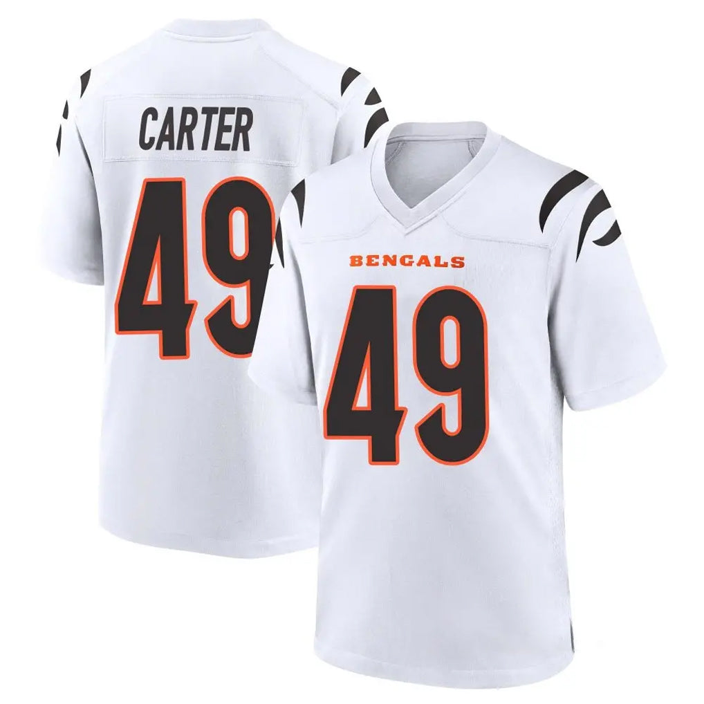 My Store C.Bengals #49 Barrett Carter Player White Home Game Stitched Jerseys