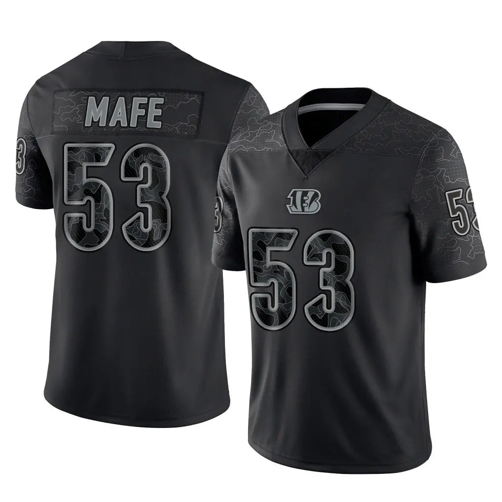 My Store C.Bengals #53 Boye Mafe Player Black Reflective Limited Game Stitched Jerseys
