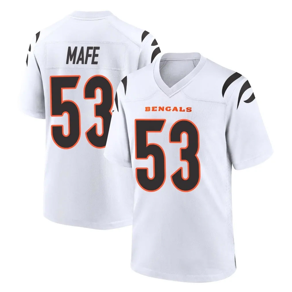 My Store C.Bengals #53 Boye Mafe Player White Home Game Stitched Jerseys
