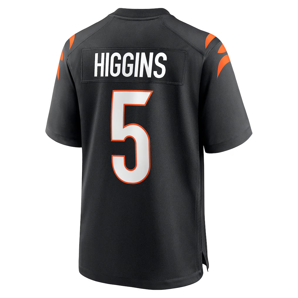 My Store C.Bengals #5 Tee Higgins Player Black Home Game Stitched Jerseys