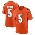 My Store C.Bengals #5 Tee Higgins Player Orange Home Game Stitched Jerseys