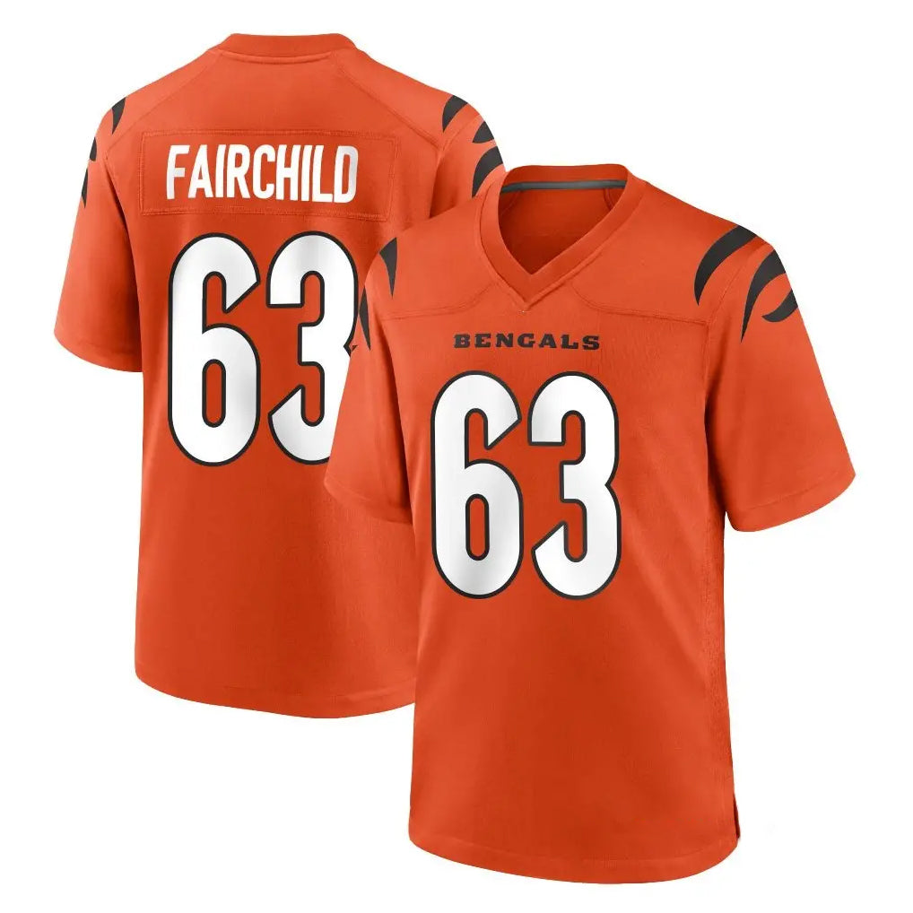 My Store C.Bengals #63 Dylan Fairchild Player Orange Home Game Stitched Jerseys