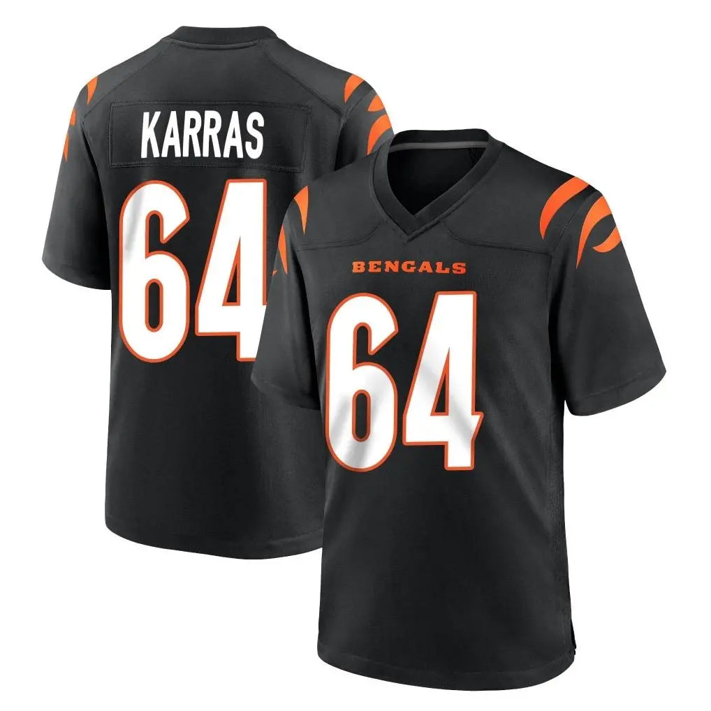 My Store C.Bengals #64 Ted Karras Player Black Home Game Stitched Jerseys