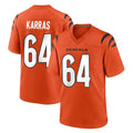 My Store C.Bengals #64 Ted Karras Player Orange Home Game Stitched Jerseys