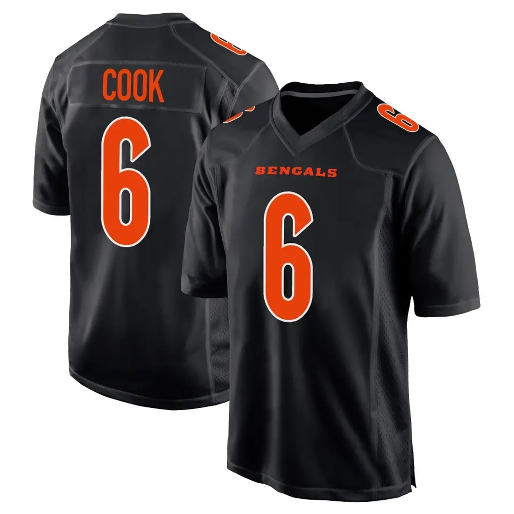 My Store C.Bengals #6 Brian Cook Player Black Fashion Game Stitched Jerseys