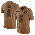 My Store C.Bengals #6 Brian Cook Player Brown Salute to Service Limited Stitched Jerseys