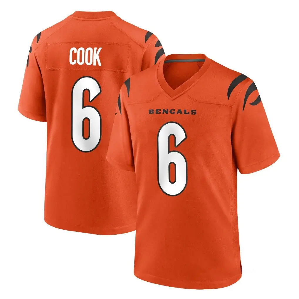My Store C.Bengals #6 Brian Cook Player Orange Home Game Stitched Jerseys