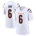 My Store C.Bengals #6 Brian Cook Player White Home Game Stitched Jerseys
