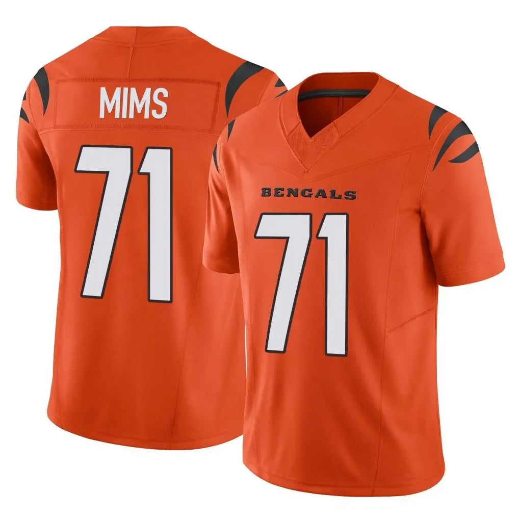 My Store C.Bengals #71 Amarius Mims Player Orange Vapor F.U.S.E. Limited Home Game Stitched Jerseys