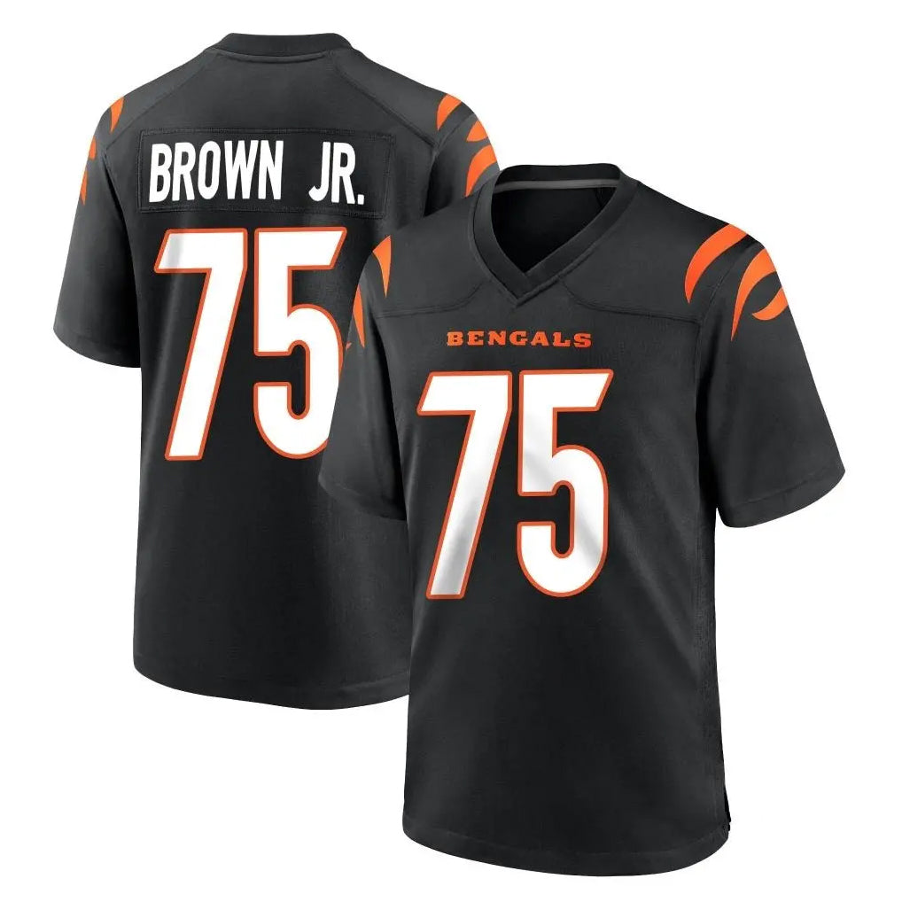 My Store C.Bengals #75 Orlando Brown Jr. Player Black Home Game Stitched Jerseys