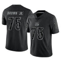 My Store C.Bengals #75 Orlando Brown Jr. Player Black Reflective Limited Game Stitched Jerseys