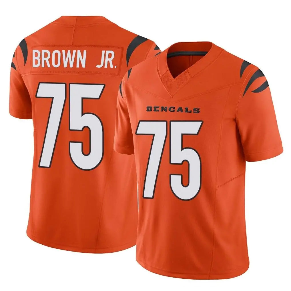 My Store C.Bengals #75 Orlando Brown Jr. Player Orange Vapor F.U.S.E. Limited Home Game Stitched Jerseys