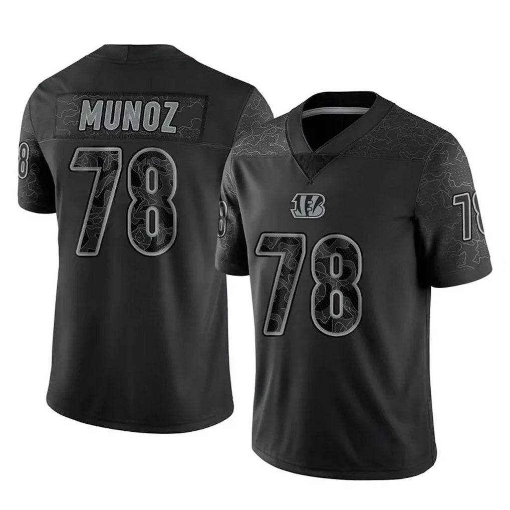 My Store C.Bengals #78 Anthony Munoz Player Black Reflective Limited Game Stitched Jerseys