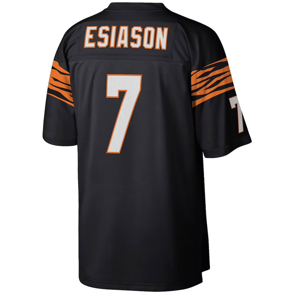 My Store C.Bengals #7 Boomer Esiason Mitchell & Ness Black Legacy Replica Puhic Stitched Jerseys