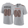 My Store C.Bengals #80 Andrei Iosivas Player Gray Atmosphere Fashion Game Stitched Jerseys