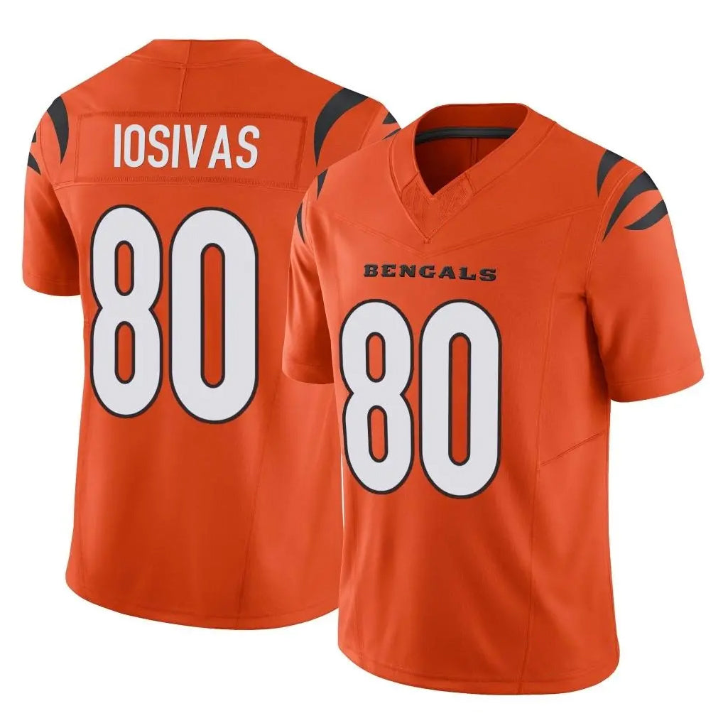 My Store C.Bengals #80 Andrei Iosivas Player Orange Vapor F.U.S.E. Limited Home Game Stitched Jerseys