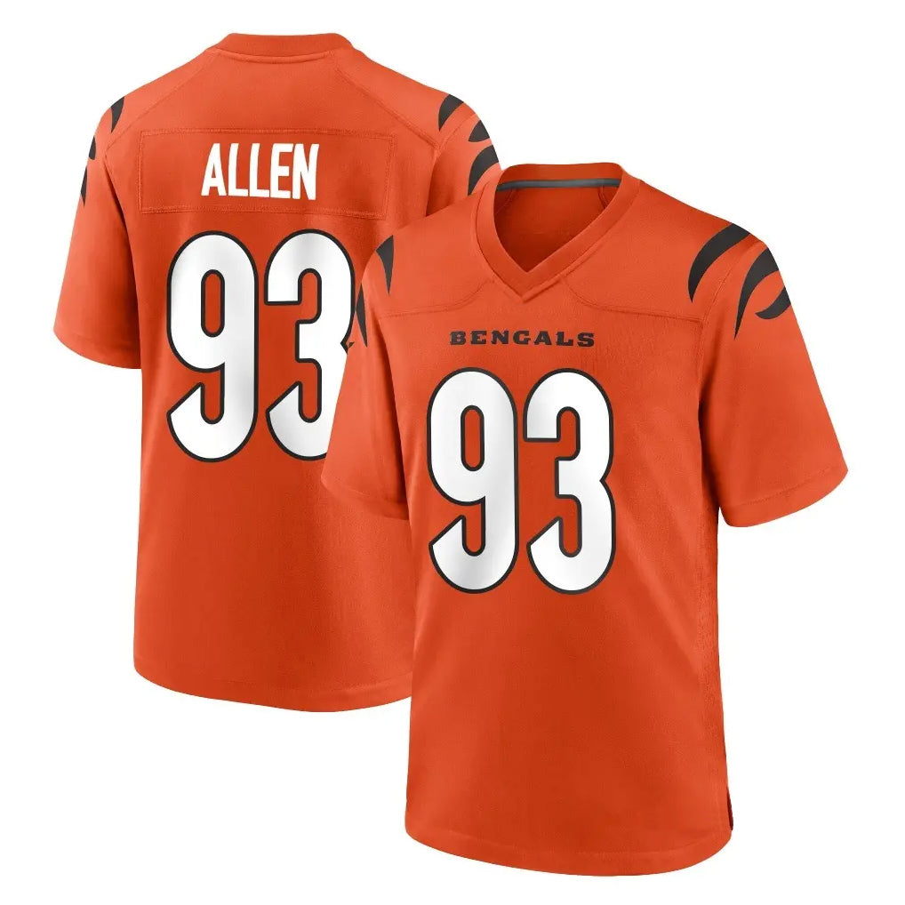 My Store C.Bengals #93 Jonathan Allen Player Orange Home Game Stitched Jerseys