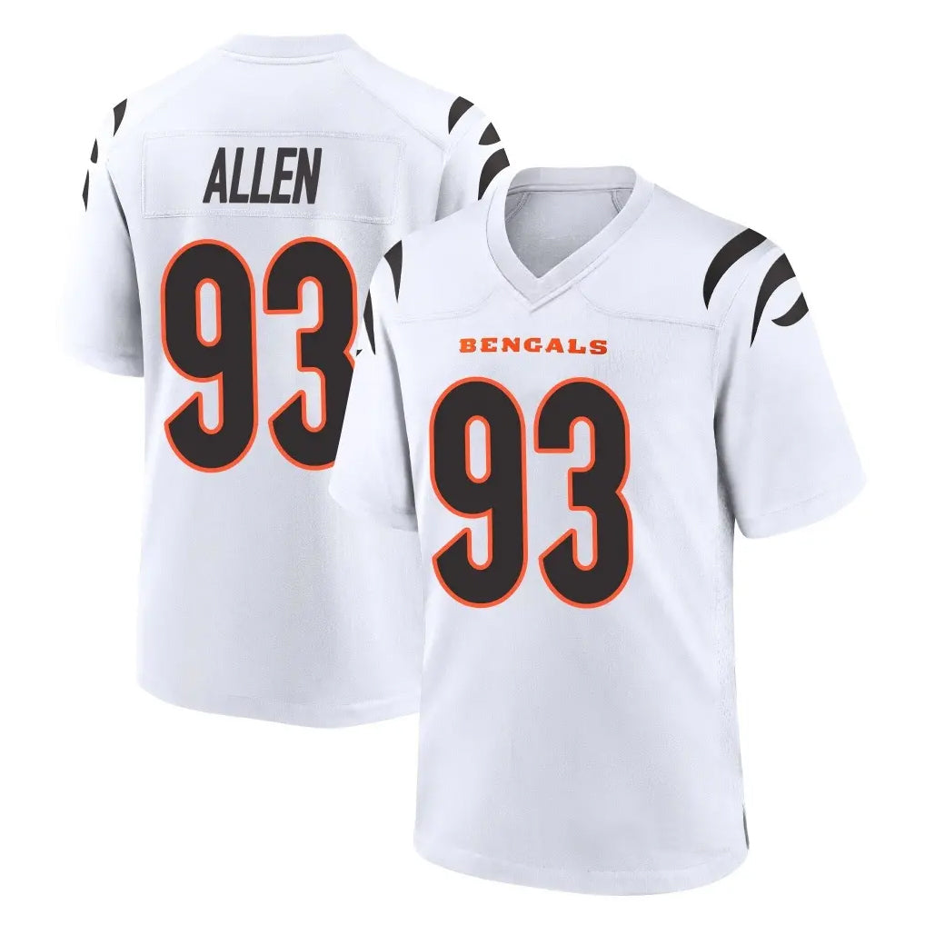 My Store C.Bengals #93 Jonathan Allen Player White Home Game Stitched Jerseys