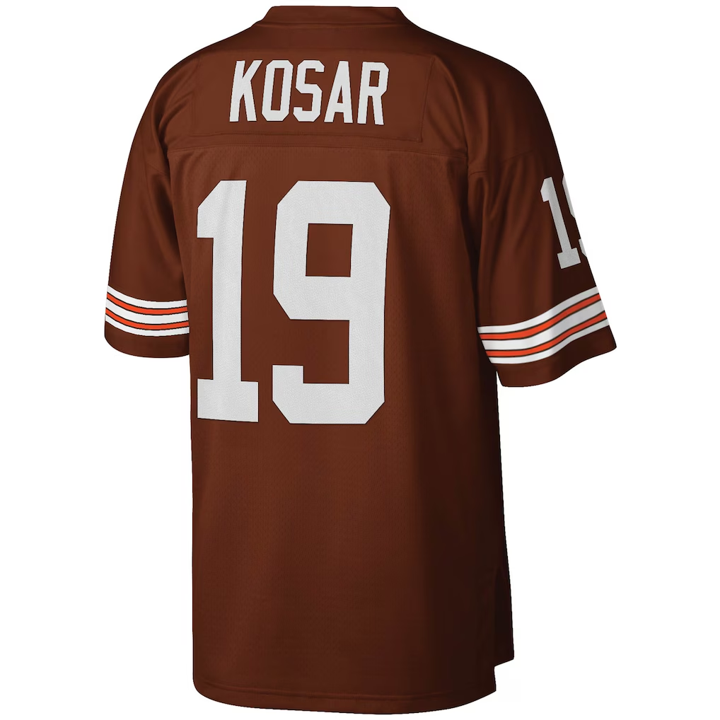 My Store C.Browns #19 Bernie Kosar Mitchell & Ness Brown Legacy Replica Stitched Jerseys