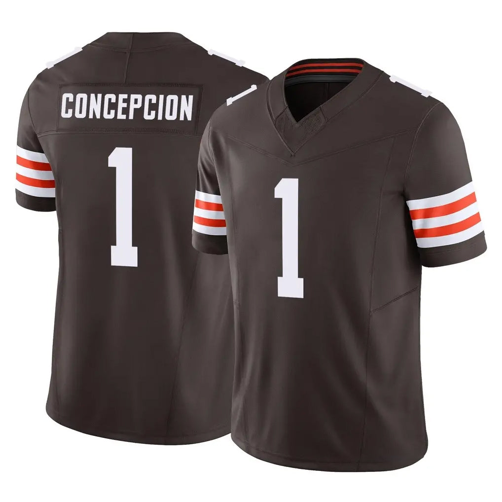 My Store C.Browns #1 KC Concepcion Player Brown Vapor F.U.S.E. Limited Home Game Stitched Jerseys