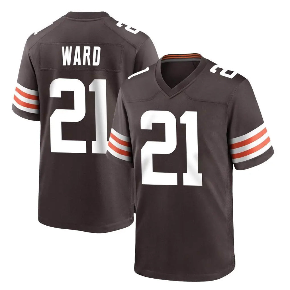 My Store C.Browns #21 Denzel Ward Player Brown Home Game Stitched Jerseys