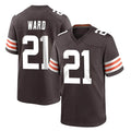 My Store C.Browns #21 Denzel Ward Player Brown Home Game Stitched Jerseys