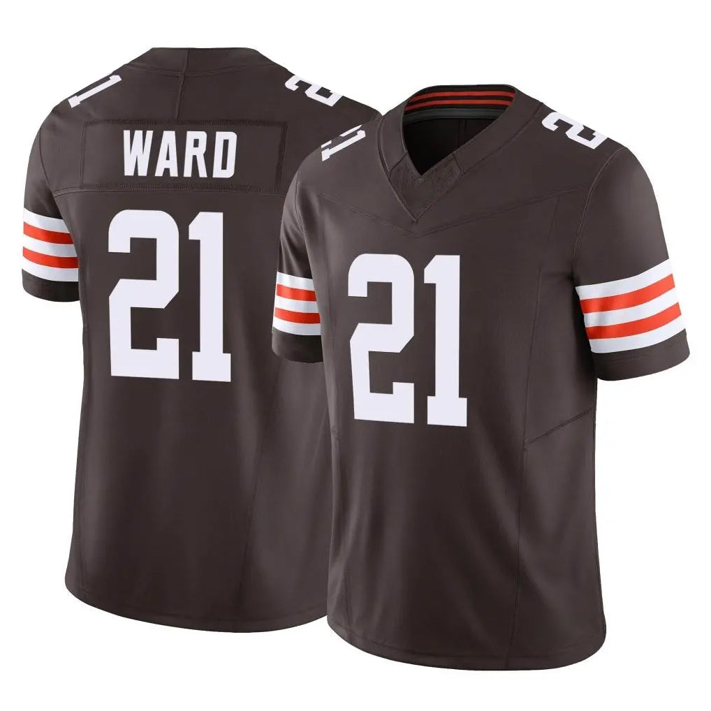 My Store C.Browns #21 Denzel Ward Player Brown Vapor F.U.S.E. Limited Home Game Stitched Jerseys