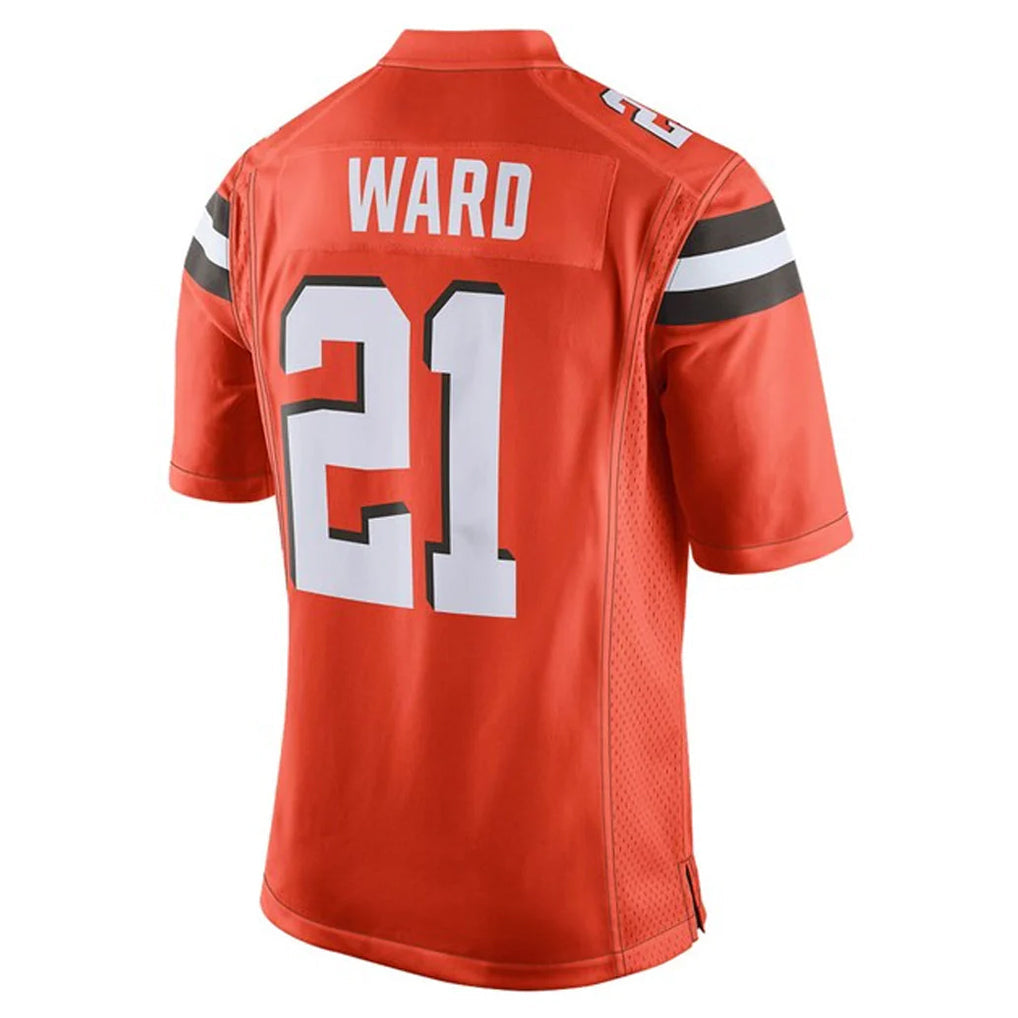 My Store C.Browns #21 Denzel Ward Player Orange Vapor Limited Home Game Stitched Jerseys