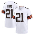 My Store C.Browns #21 Denzel Ward Player White Home Game Stitched Jerseys