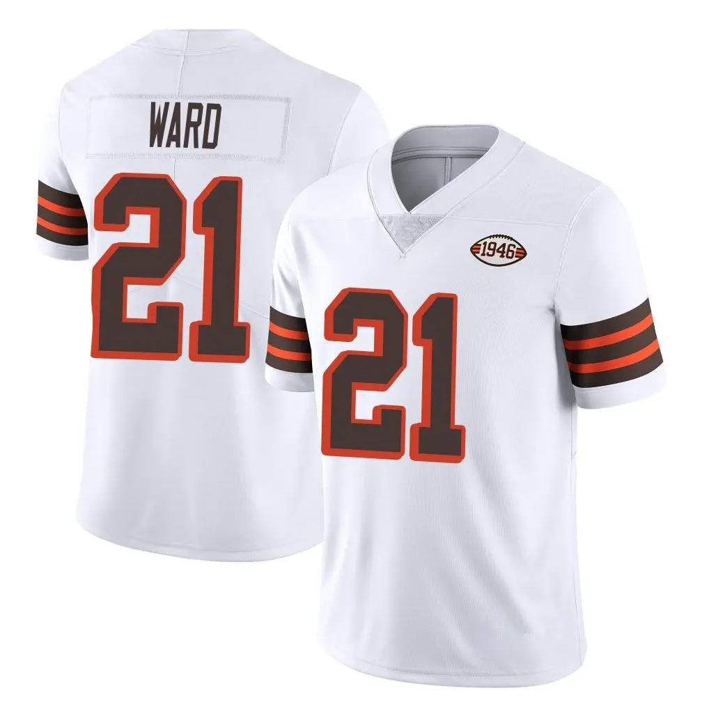 My Store C.Browns #21 Denzel Ward Player White Limited  Vapor 1946 Collection Alternate Game Stitched Jerseys