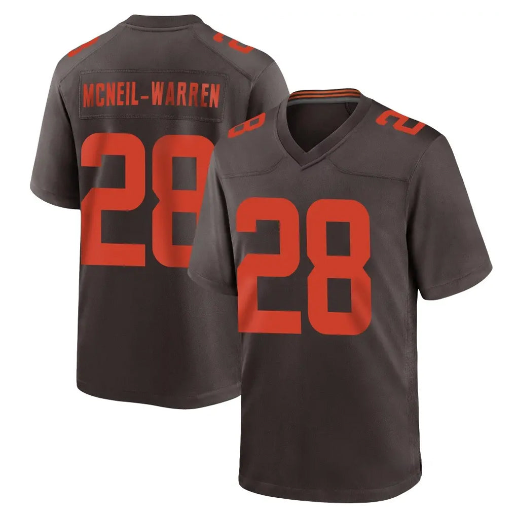 My Store C.Browns #28 Emmanuel McNeil-Warren Player Brown Alternate Home Game Stitched Jerseys