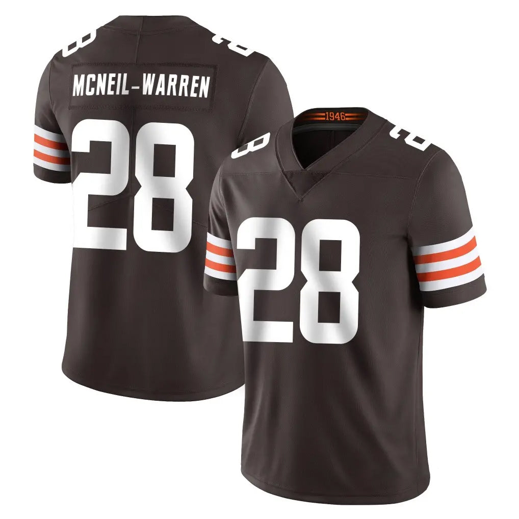 My Store C.Browns #28 Emmanuel McNeil-Warren Player Brown Color Vapor Untouchable Limited Home Game Stitched Jerseys