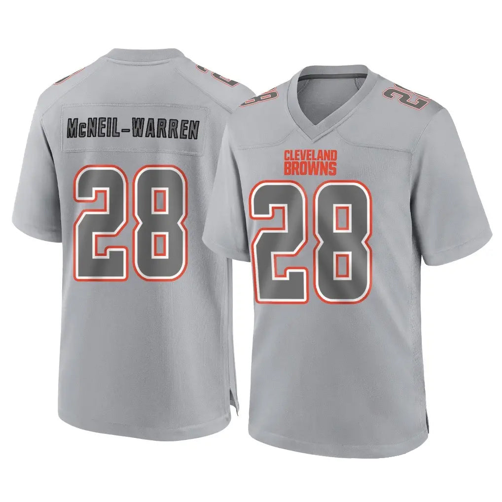 My Store C.Browns #28 Emmanuel McNeil-Warren Player Gray Atmosphere Fashion Game Stitched Jerseys
