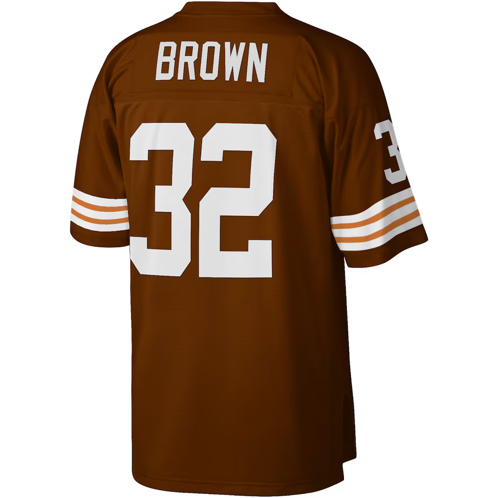 My Store C.Browns #32 Jim Brown Mitchell & Ness Brown Legacy Replica Puhic Game Stitched Jerseys