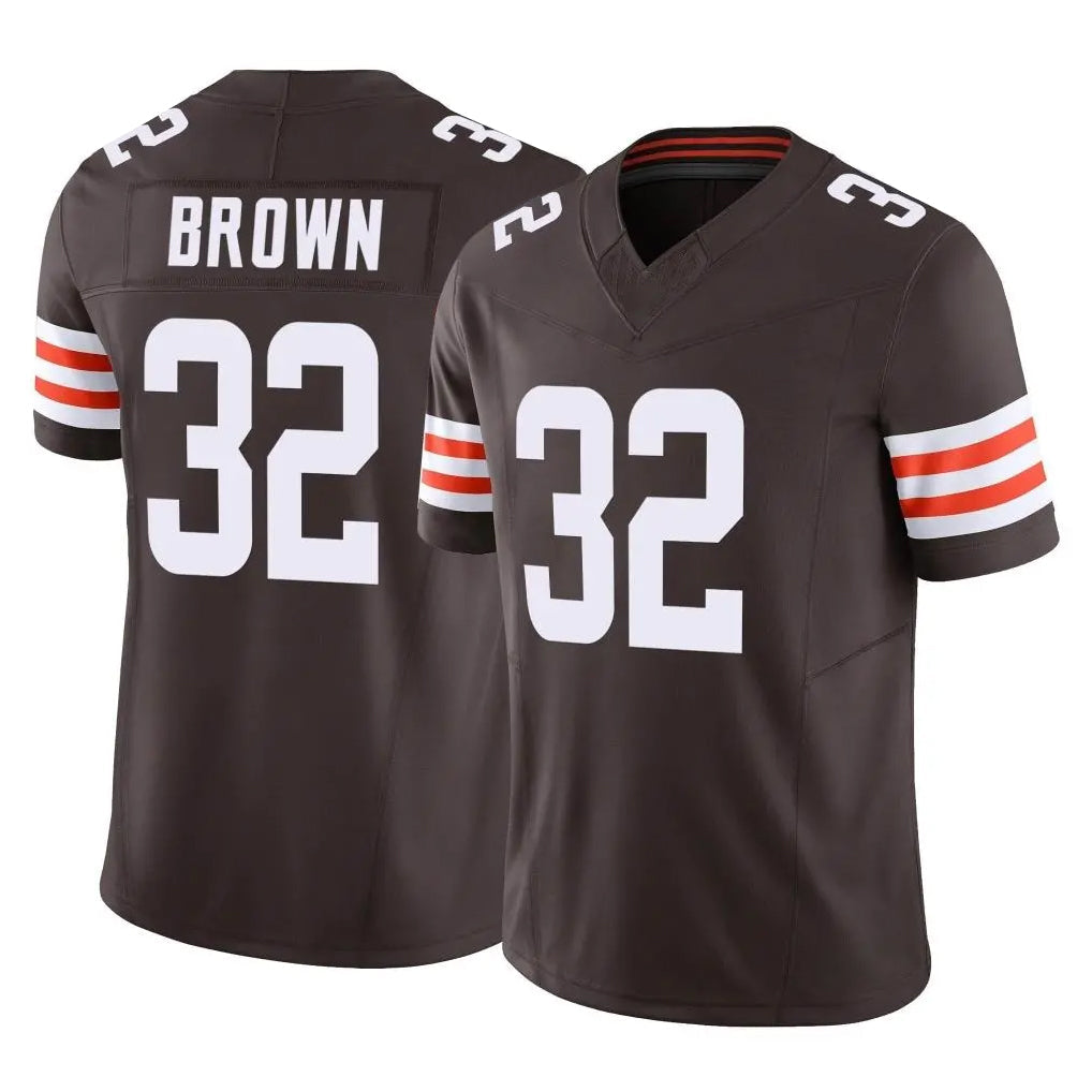 My Store C.Browns #32 Jim Brown Player Brown Vapor F.U.S.E. Limited Home Game Stitched Jerseys