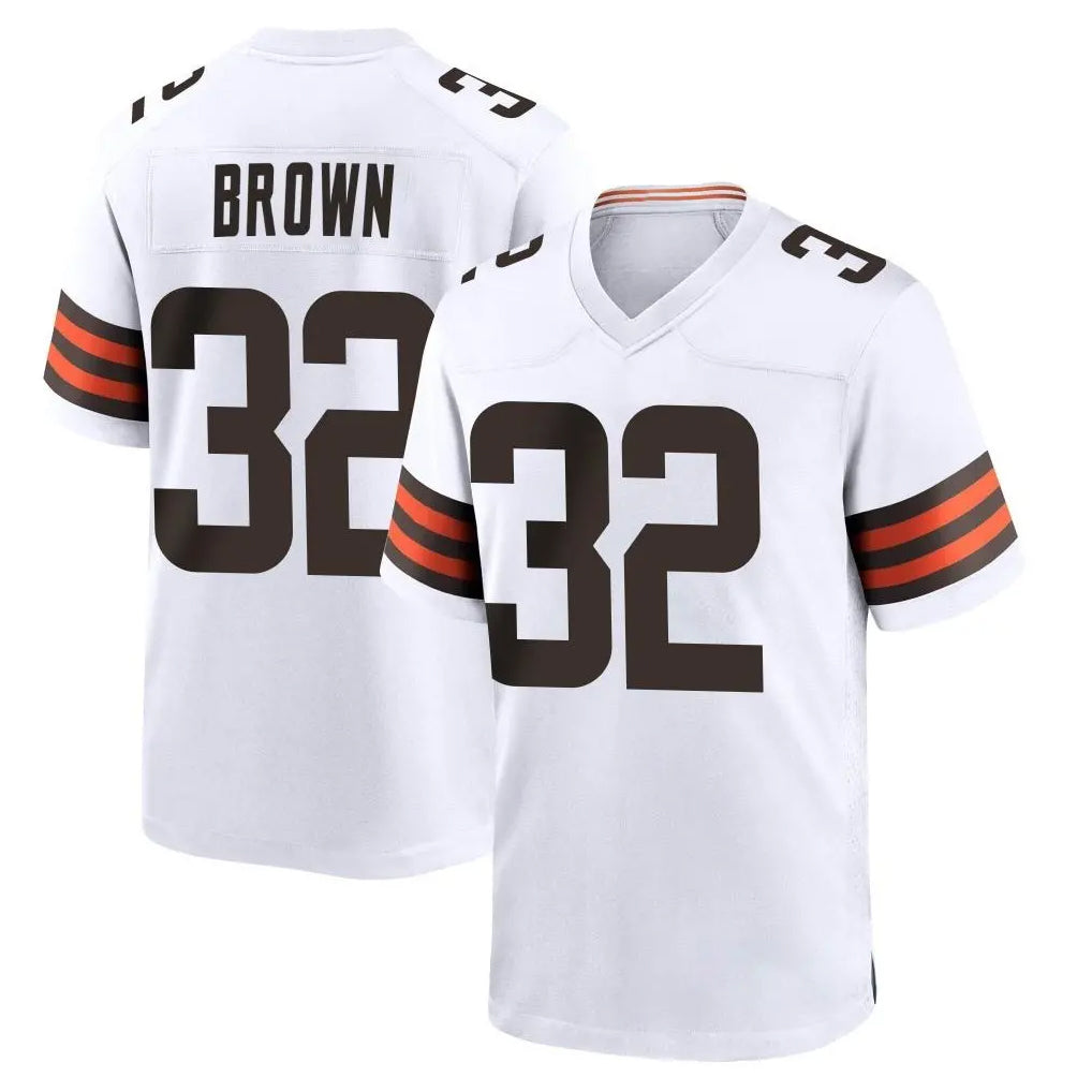 My Store C.Browns #32 Jim Brown Player White Home Game Stitched Jerseys