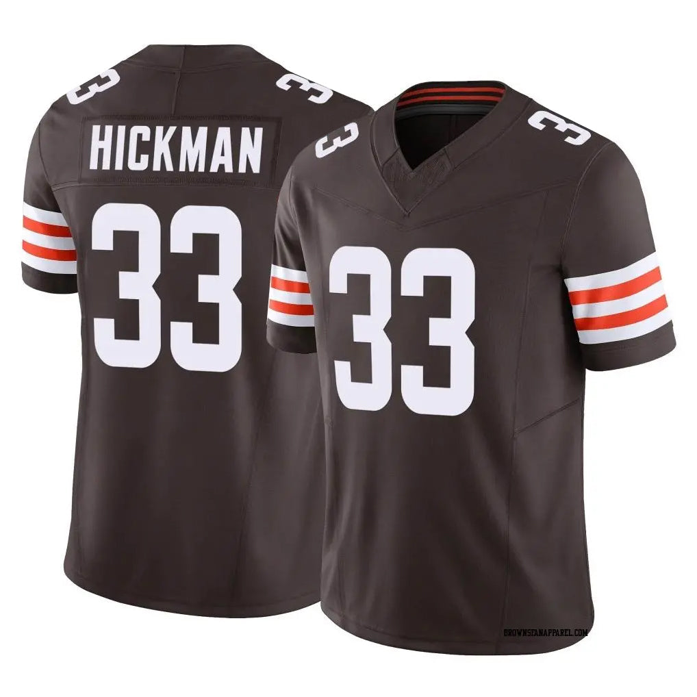 My Store C.Browns #33 Ronnie Hickman Player Brown Vapor F.U.S.E. Limited Home Game Stitched Jerseys