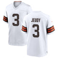 My StoreC.Browns #3 Jerry Jeudy Player White Home Game Stitched Jerseys