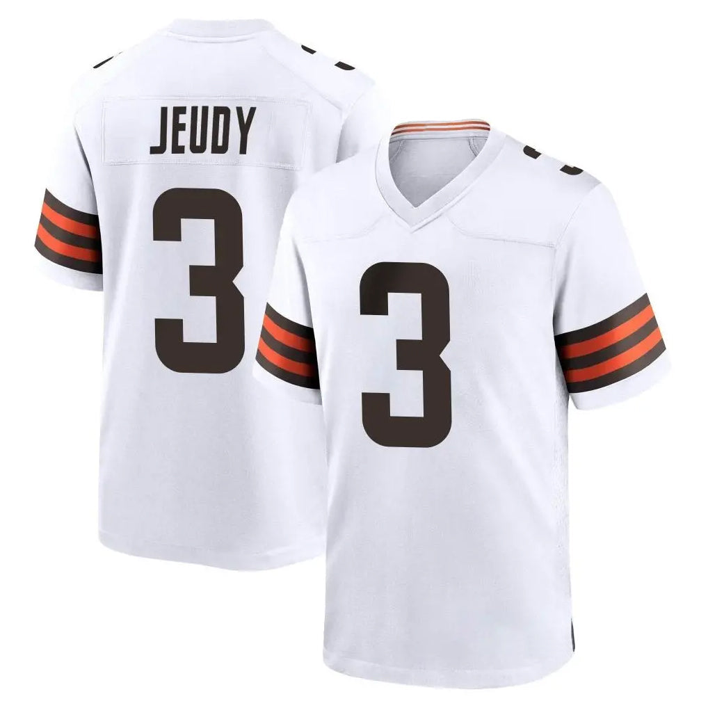 My Store C.Browns #3 Jerry Jeudy Player White Home Game Stitched Jerseys