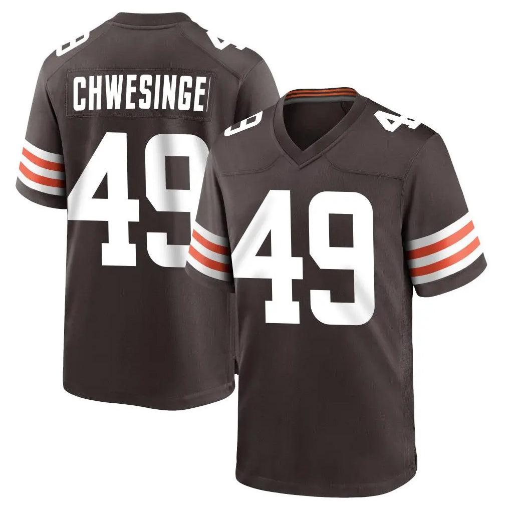 My Store C.Browns #49 Carson Schwesinger Player Brown Home Game Stitched Jerseys